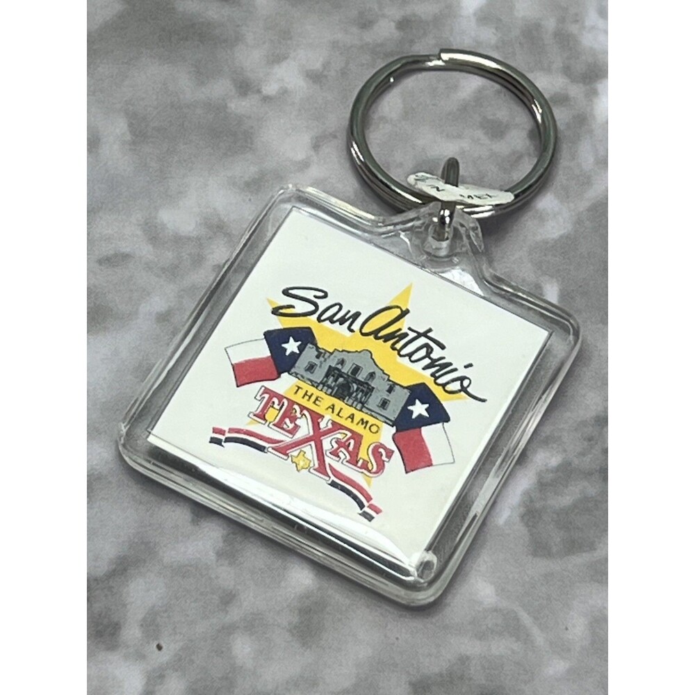 The Alamo San Antonio Texas Vintage Keychain Keyring